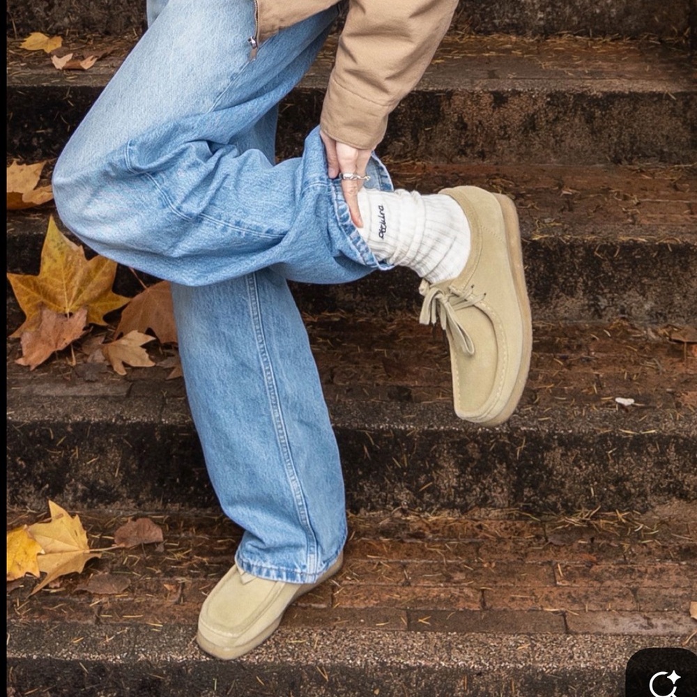 Clarks Black Suede Wallabee Boots